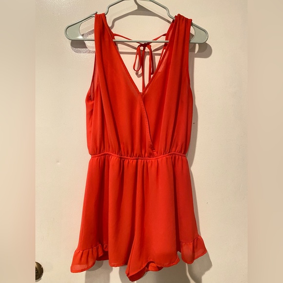Coral Romper - Picture 1 of 3